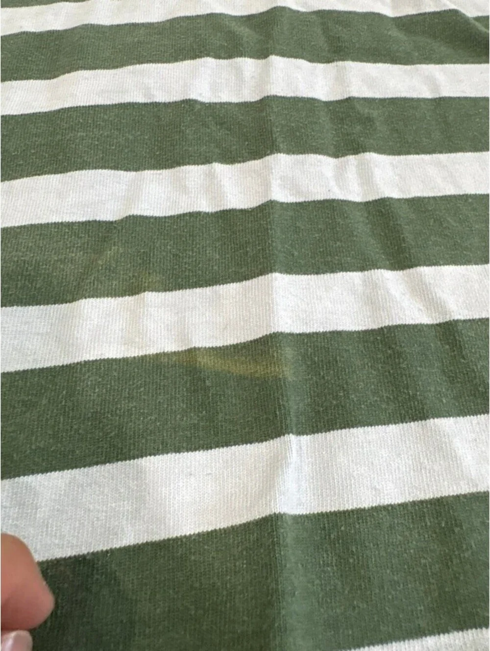 Vintage Polo by Ralph Lauren Green/White Striped Rugby Shirt - XL